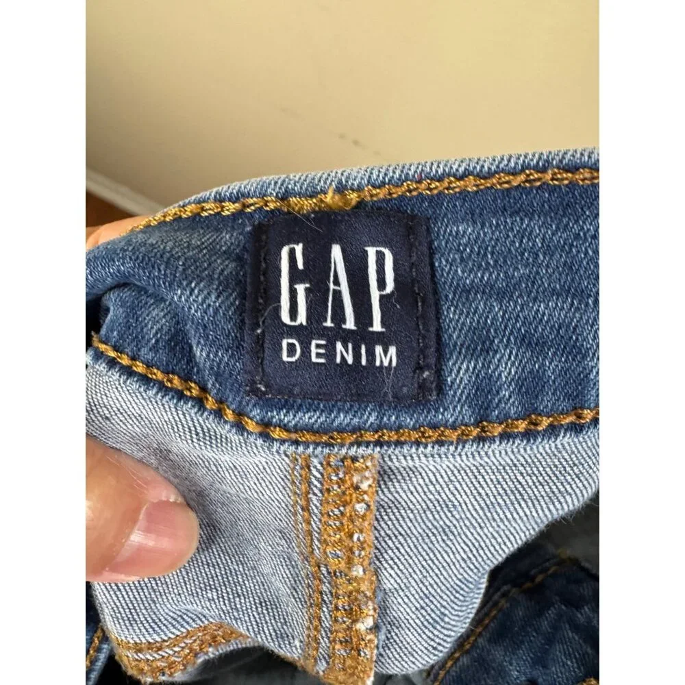 Gap Button Fly High Waist Distressed True Skinny Women's Jeans Size 14/ 32 - Picture 9 of 16